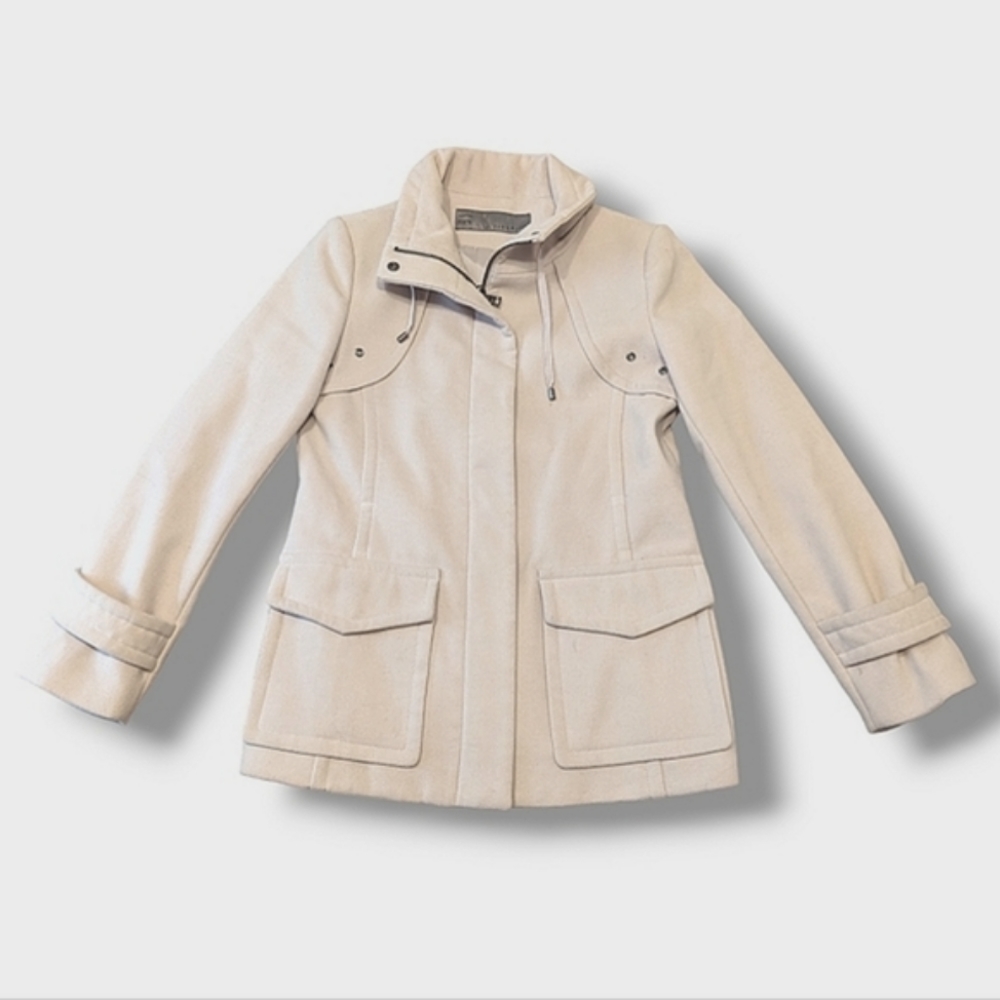 Zara beige mid-season jacket L